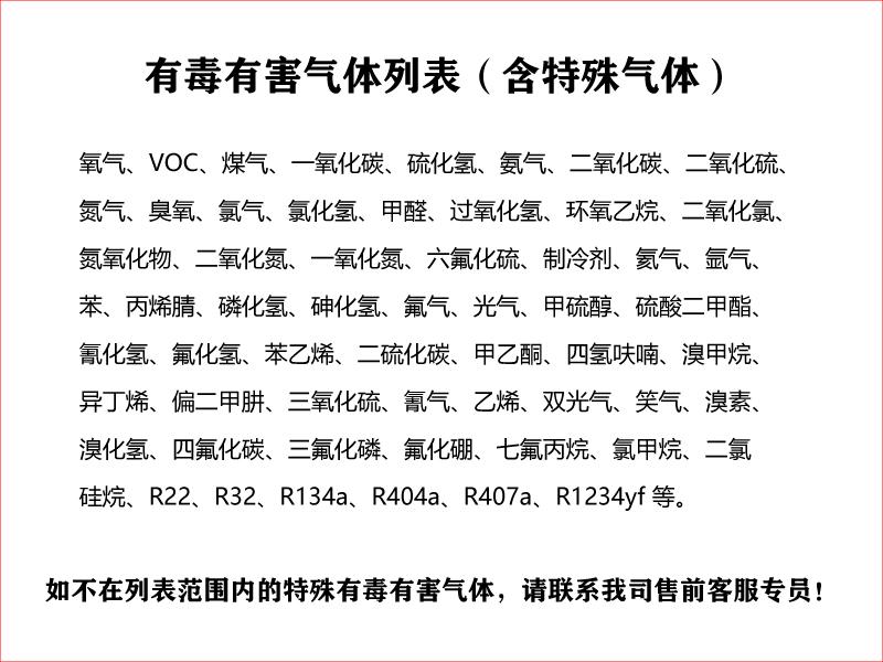 有毒有害氣體列表 ( 含特殊氣體 )